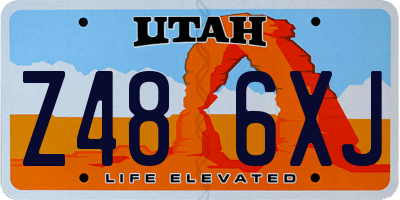 UT license plate Z486XJ