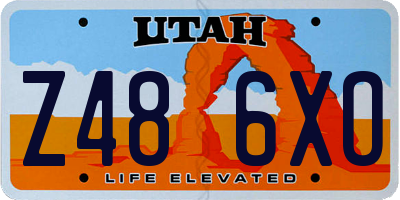 UT license plate Z486XO