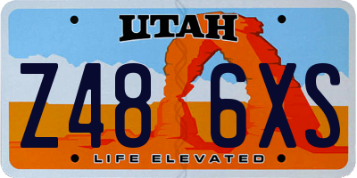 UT license plate Z486XS