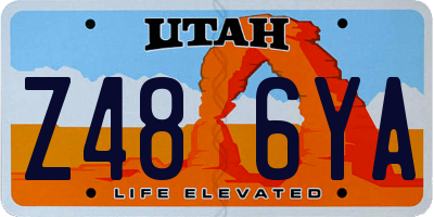 UT license plate Z486YA