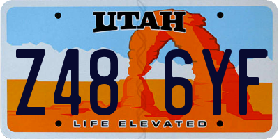 UT license plate Z486YF