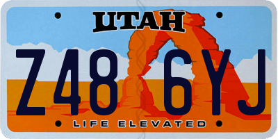 UT license plate Z486YJ