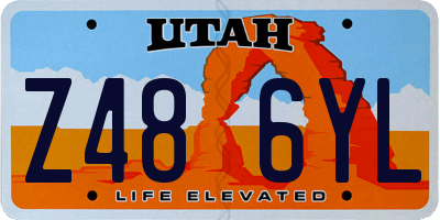 UT license plate Z486YL