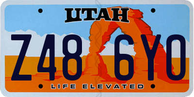 UT license plate Z486YO