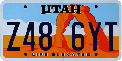 UT license plate Z486YT