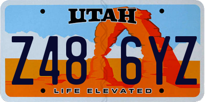 UT license plate Z486YZ