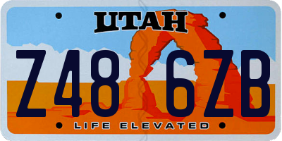 UT license plate Z486ZB