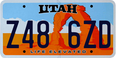 UT license plate Z486ZD