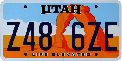UT license plate Z486ZE