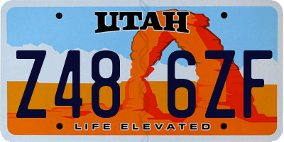 UT license plate Z486ZF
