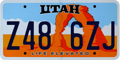 UT license plate Z486ZJ