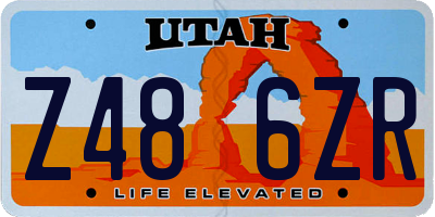 UT license plate Z486ZR