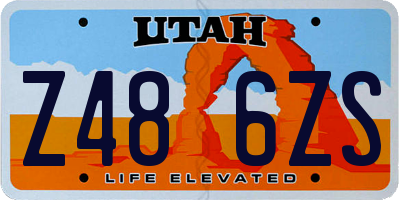 UT license plate Z486ZS