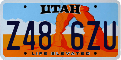 UT license plate Z486ZU