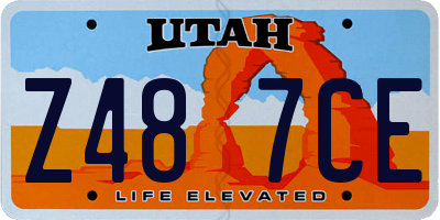 UT license plate Z487CE