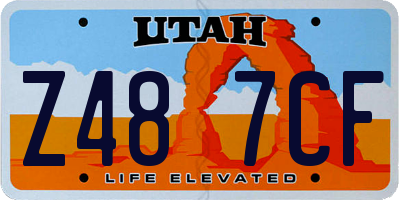 UT license plate Z487CF