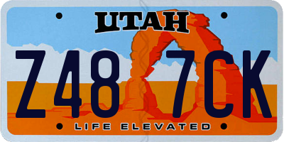 UT license plate Z487CK