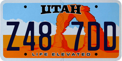 UT license plate Z487DD