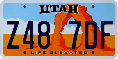 UT license plate Z487DF