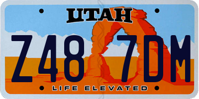 UT license plate Z487DM