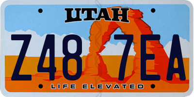 UT license plate Z487EA