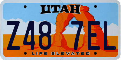 UT license plate Z487EL