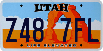 UT license plate Z487FL