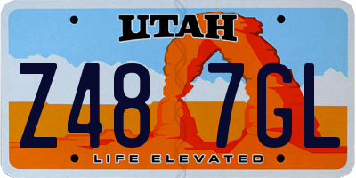 UT license plate Z487GL