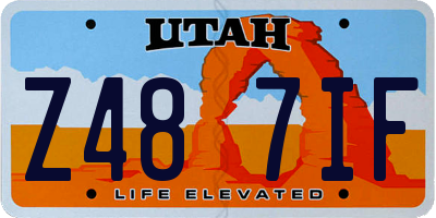 UT license plate Z487IF