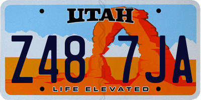 UT license plate Z487JA