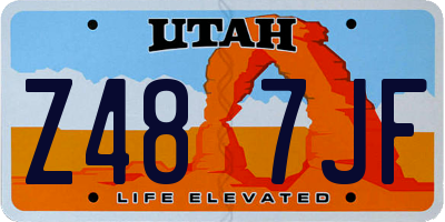 UT license plate Z487JF