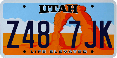 UT license plate Z487JK