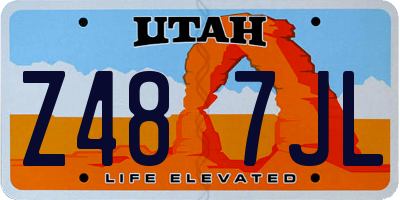 UT license plate Z487JL
