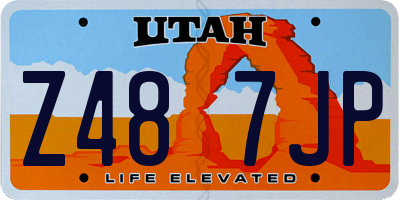 UT license plate Z487JP