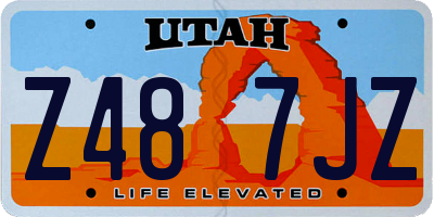 UT license plate Z487JZ