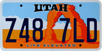 UT license plate Z487LD