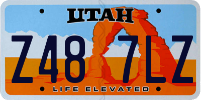 UT license plate Z487LZ