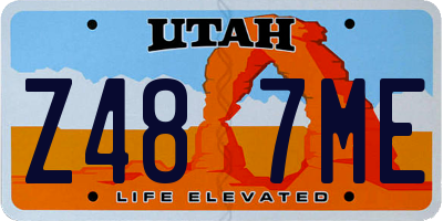 UT license plate Z487ME