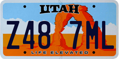 UT license plate Z487ML