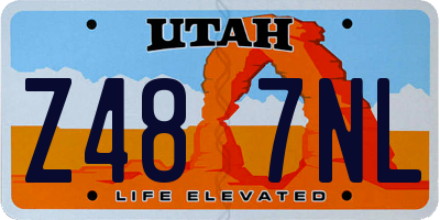 UT license plate Z487NL