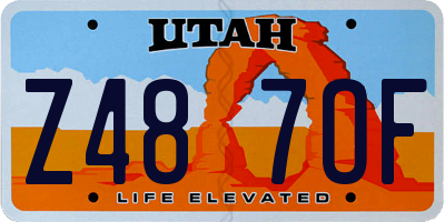 UT license plate Z487OF