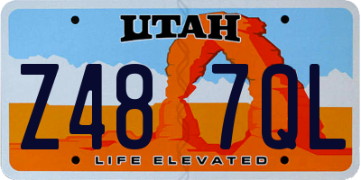UT license plate Z487QL