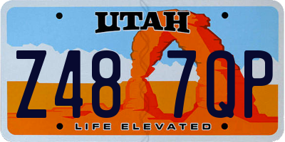 UT license plate Z487QP