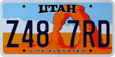 UT license plate Z487RD
