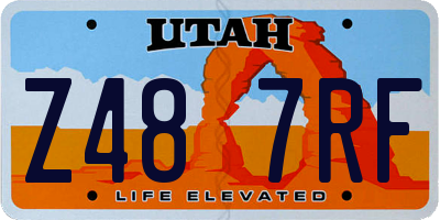UT license plate Z487RF