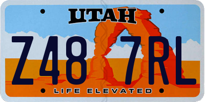 UT license plate Z487RL