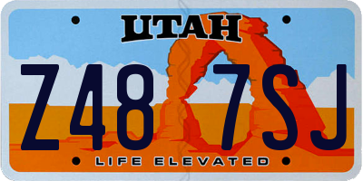 UT license plate Z487SJ