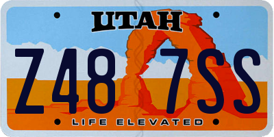 UT license plate Z487SS