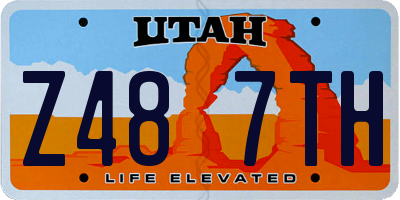 UT license plate Z487TH