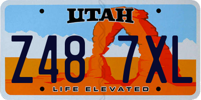 UT license plate Z487XL